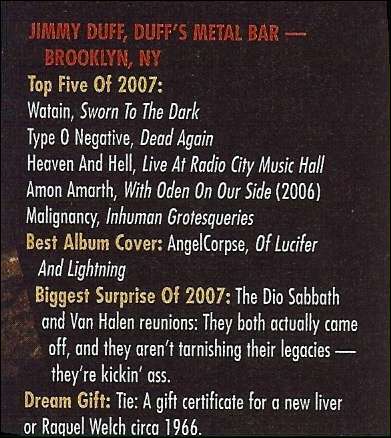 Duff's Picks